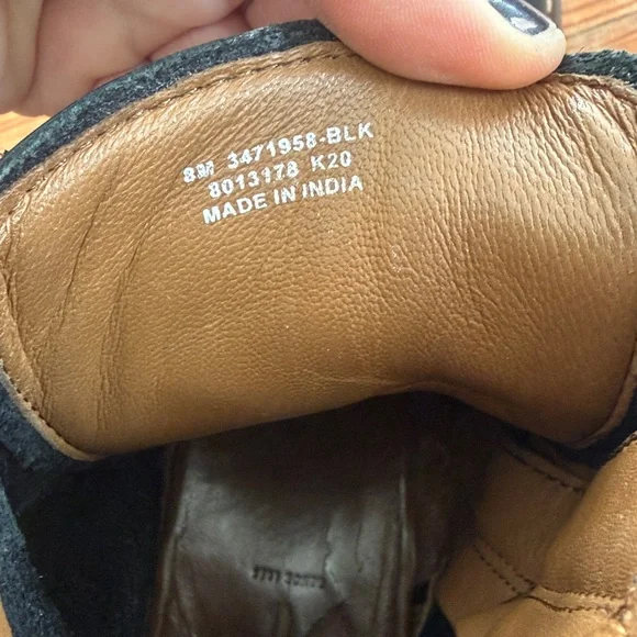 Frye Women's Ella Moto Lace-Up black leather boots 8 - Picture 4 of 7